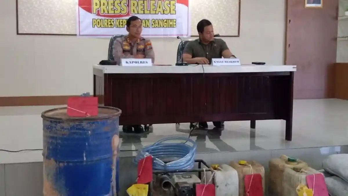 Tiga Penambang Asal Sangihe Sulawesi Utara Ditangkap Polisi