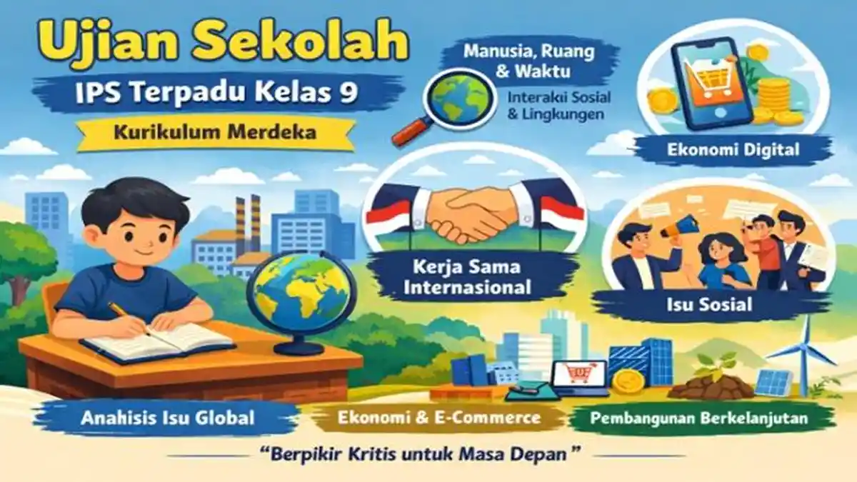 Daftar Materi dan Kisi-kisi Soal US IPS Kelas 9 SMP, Materi Kelas 7 Hingga Kelas 9 Kurikulum Merdeka