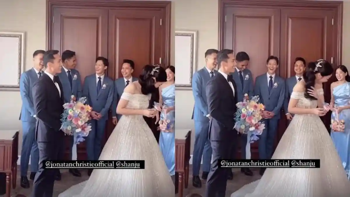 Ginting Cs Jadi Pendamping di Pernikahan Jojo & Shanju, Kompak Kenakan Jas Abu-abu