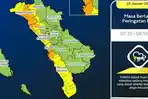 Peringatan Cuaca Ekstrem Sumbar Pagi Ini, Hujan Lebat dan Angin Kencang Intai Padang hingga Pariaman