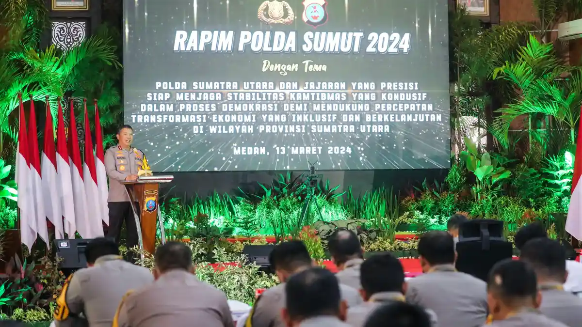Kapolres Simalungun Ikuti Rapim 2024 Polda Sumut, Wujudkan Stabilitas Kamtibmas
