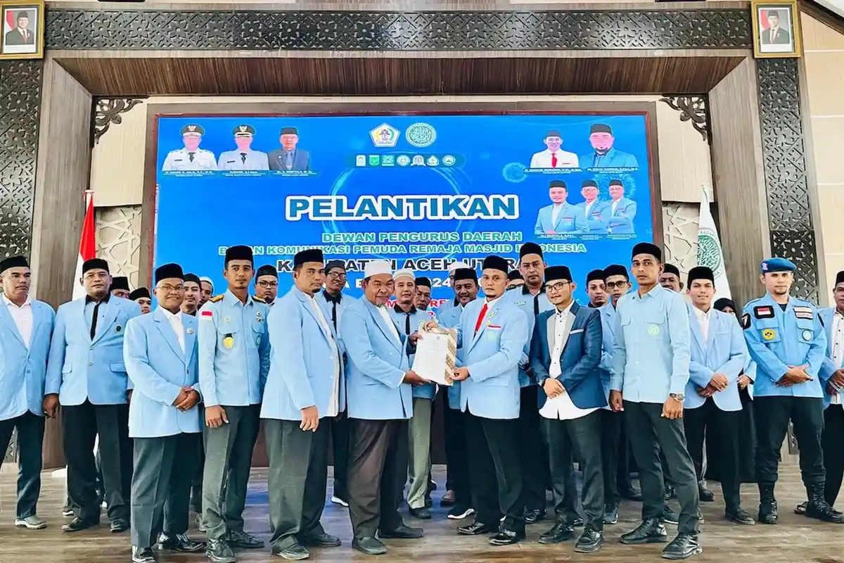 DPD BKPRMI Dilantik, Gaungkan Semangat Kolaborasi Pemuda Masjid Menuju Aceh Utara Bangkit
