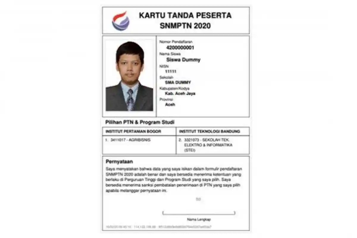 Cara Unduh Ulang Kartu Peserta SNMPTN 2022 Jika Hilang atau Rusak