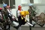 Paskibraka Lakukan Latihan di Istana Merdeka