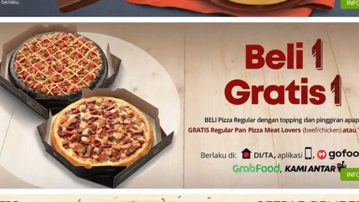 Promo dan Diskon Hari Ini: Ada Promo Pizza Hut Beli 1 Gratis 1, Promo #DirumahAja Maret 2020