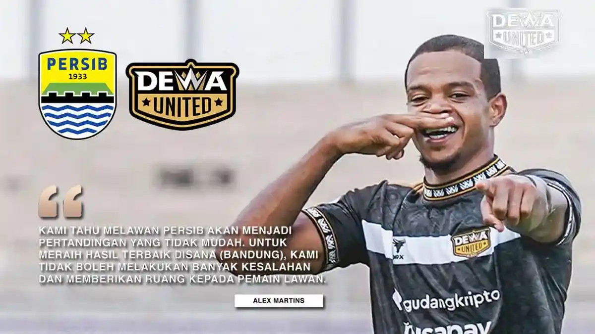 Persib vs Dewa United Live Indosiar, Alex Martins: Lawan Persib Tak Akan Mudah