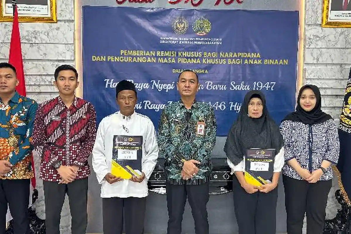 442 Warga Binaan Rutan Gresik Terima Remisi Idulfitri, Lima Orang Langsung Bebas