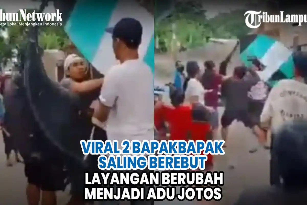 VIDEO Viral 2 Bapak-bapak Saling Berebut Layangan Berubah Menjadi Adu Jotos