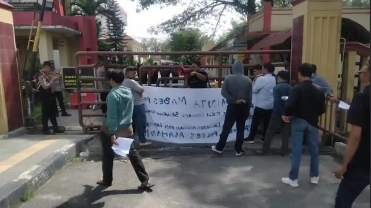 Masyarakat Tanjungbalai Datangi Polda Sumut, Minta Bandar Sabu Ditangkap