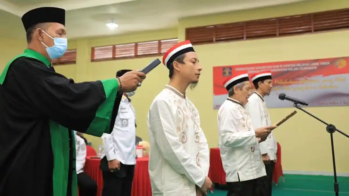 Tiga Napiter di Lapas kelas 1 Surabaya Ikrar Setia Kepada NKRI