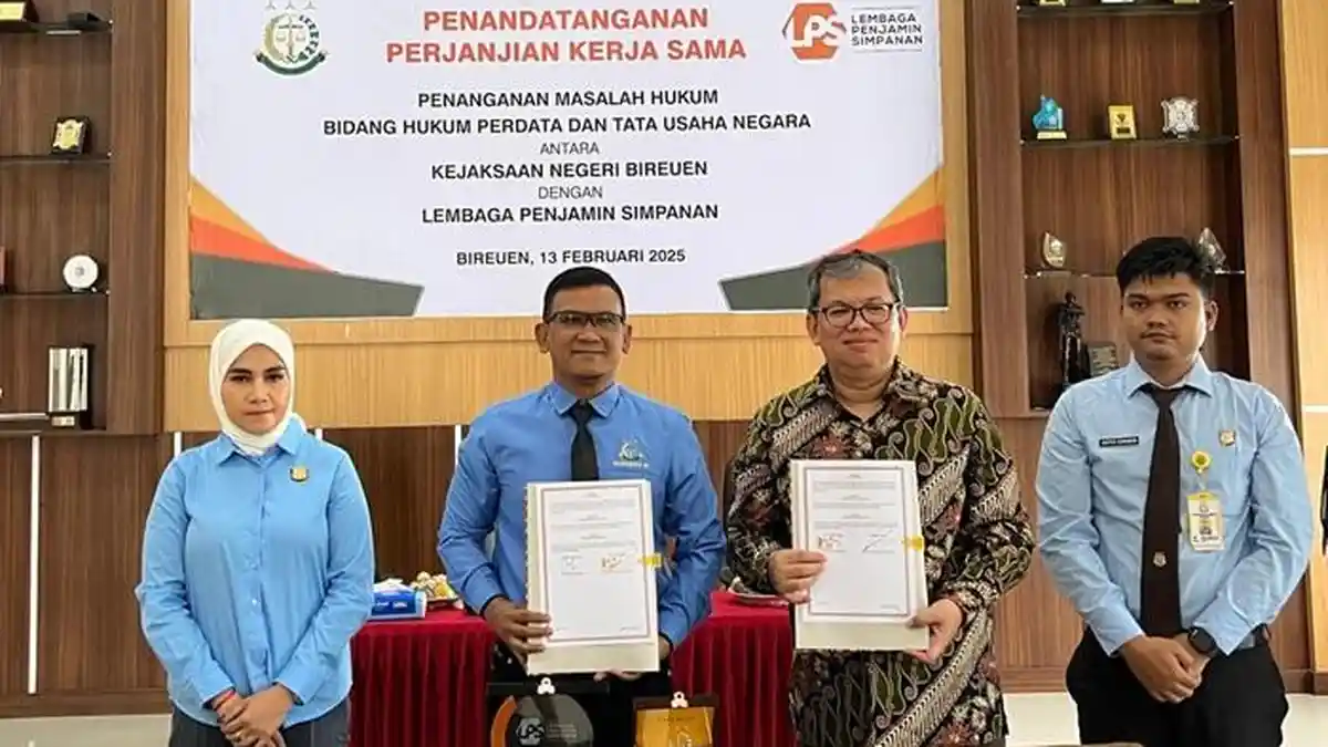 Kejari Bireuen Tandatangani MoU dengan Lembaga Penjamin Simpanan, Ini Tujuannya