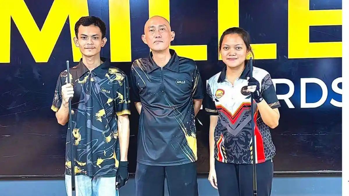 Dua Pebiliar Masa Depan Riau Dilatih di Rumah Biliar Mille Jakarta