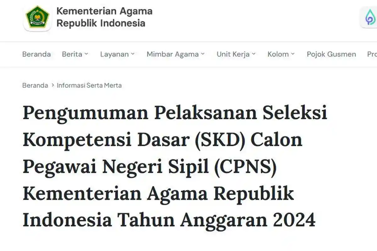 Kapan Pengumuman Hasil Tes SKD CPNS 2024 Kemenag? Simak Jadwal Resminya