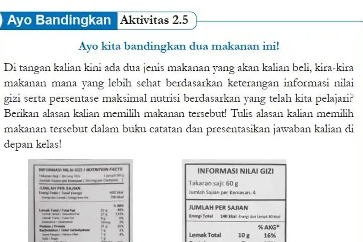 Jawaban Soal IPA Kelas 8 Semester 1 Halaman 47 Kurikulum Merdeka, Ayo Bandingkan