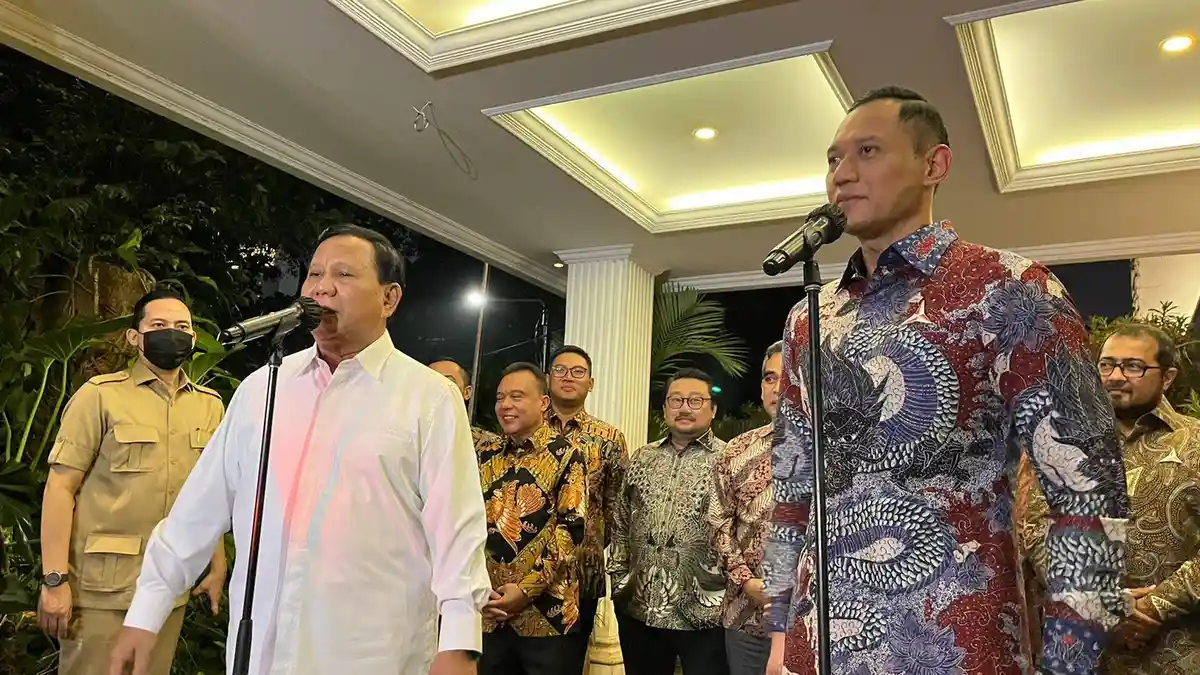 Respons Prabowo soal Koalisi saat Bertemu AHY di Kertanegara: Bisa Dimulai dengan Persahabatan