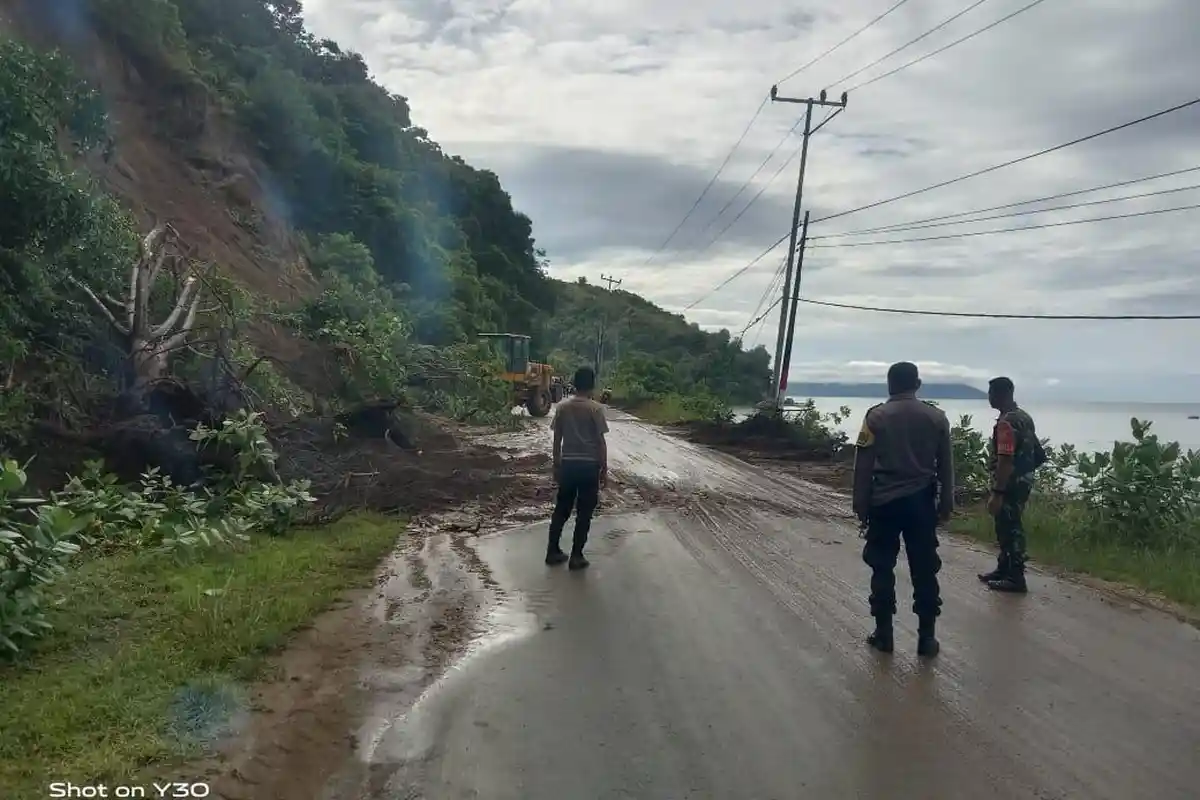 BPBD Ende Kekurangan Alat Berat untuk Bersihkan Material Longsor