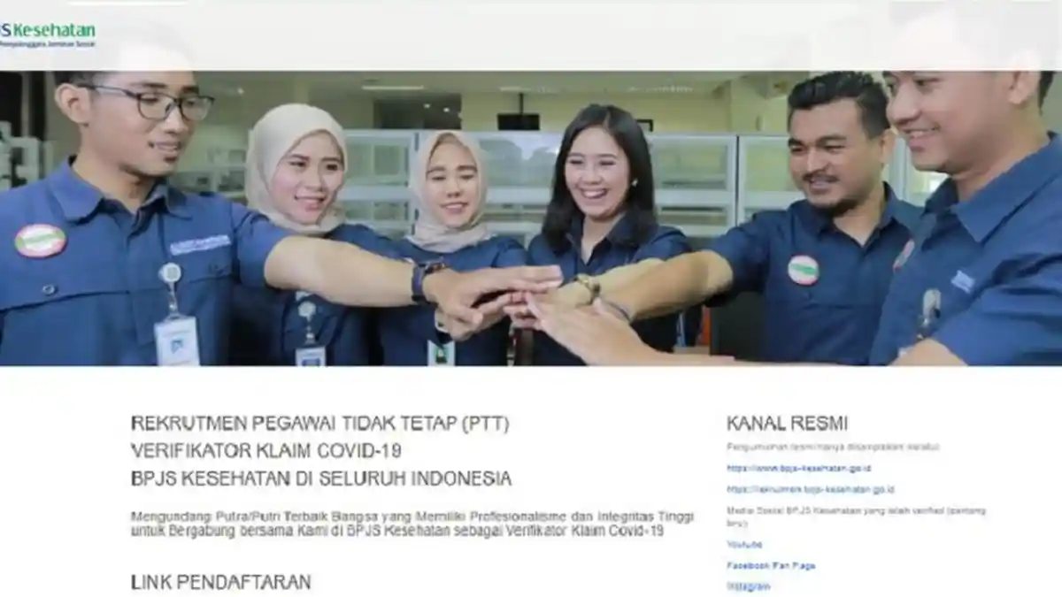 BPJS Kesehatan Buka Lowongan Kerja Verifikator untuk Lulusan Jurusan Kesehatan, Ini Link Daftarnya