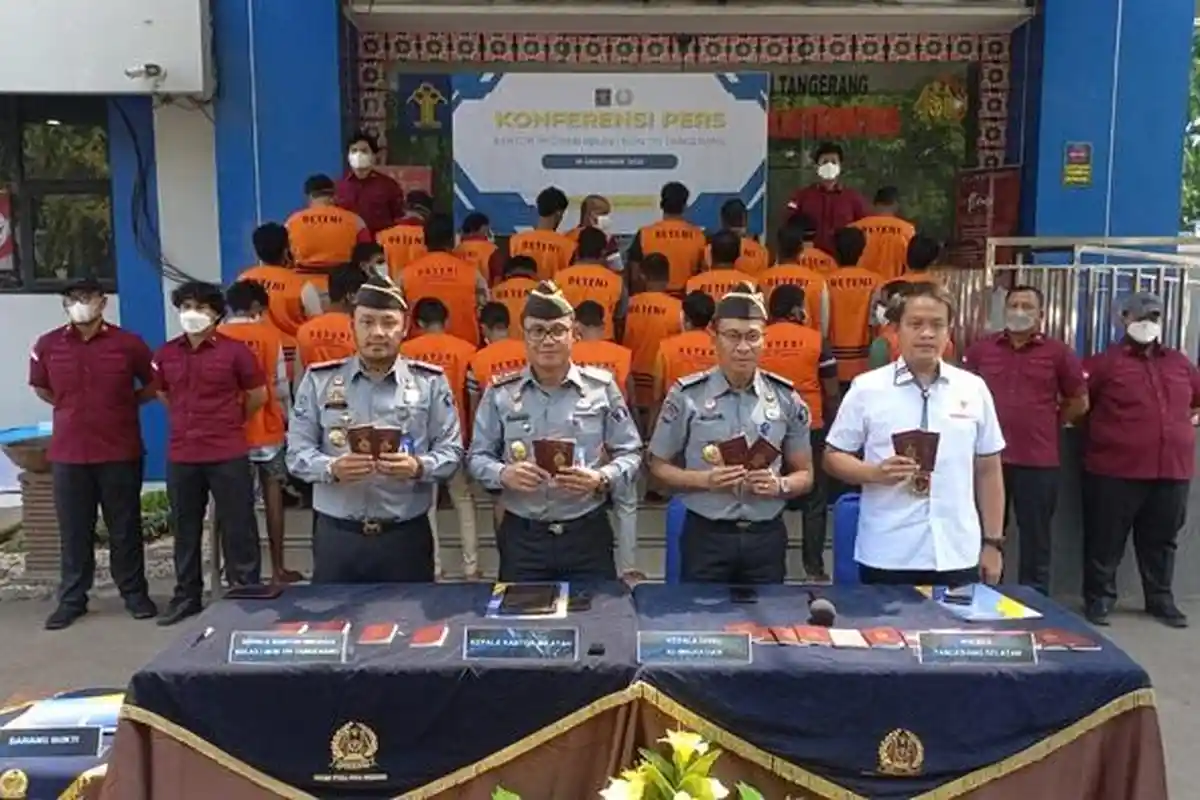 127 WNA Berhasil Ditangkap Kantor Imigrasi Kelas I Non TPI Tangerang Selama Tahun 2023