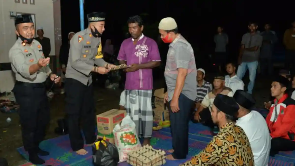 Polres Langsa Antar Bantuan untuk Keluarga Bocah 9 Tahun yang Dibunuh Saat Hendak Selamatkan Ibunya