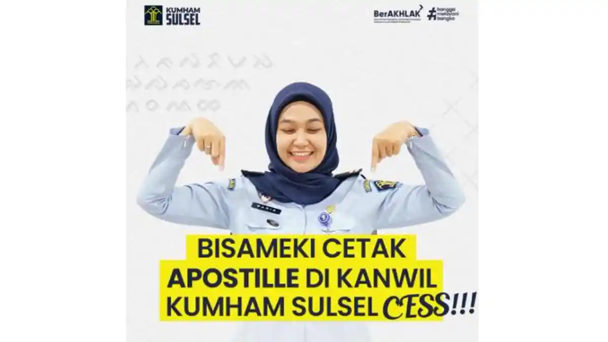 Sertifikat Apostille Kini Bisa Dicetak di Kanwil Kemenkumham Sulsel