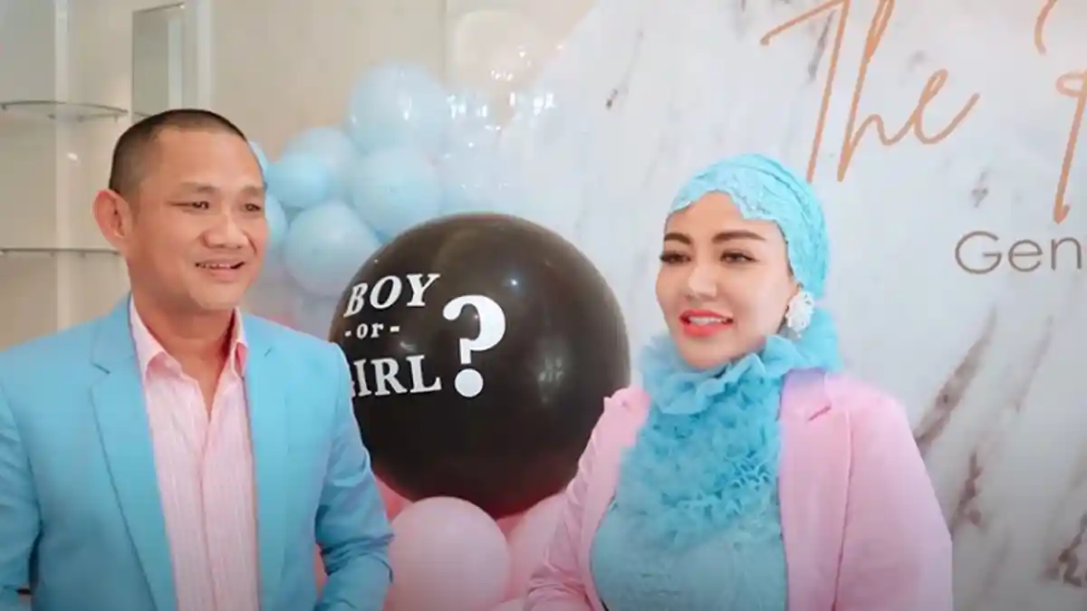 Momen Acara Gender Reveal Anak Bella Shofie dan Daniel Rigan, Jenis ...