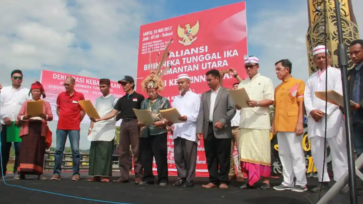 Pemuka Adat dan Agama Tanjung Selor Deklarasi Tolak Ormas Anti Pancasila