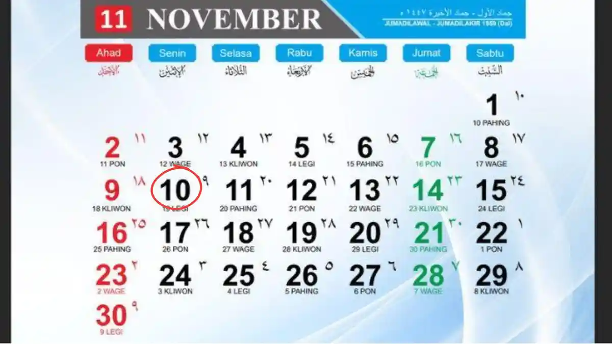Kalender 2025: 10 November Hari Pahlawan Bertepatan dengan 2 Momen Dunia, Long Weekend Menanti