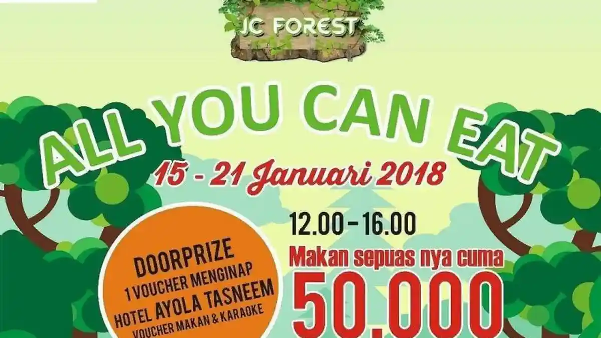 Hobi Makan? Makan Disini Sepuasnya Cuma Rp 50 ribu, dan Dapatkan Voucheer Menginap di Hotel