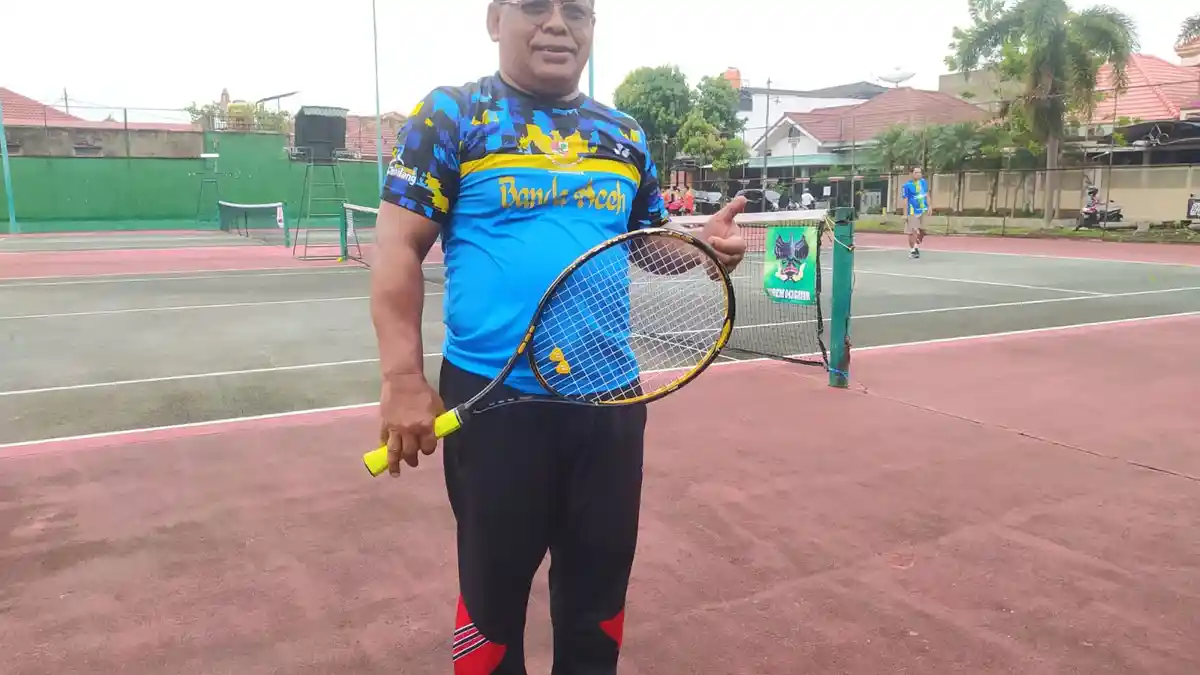 Di Sela Apeksi, Wali Kota Banda Aceh Main Tenis di Way Halim