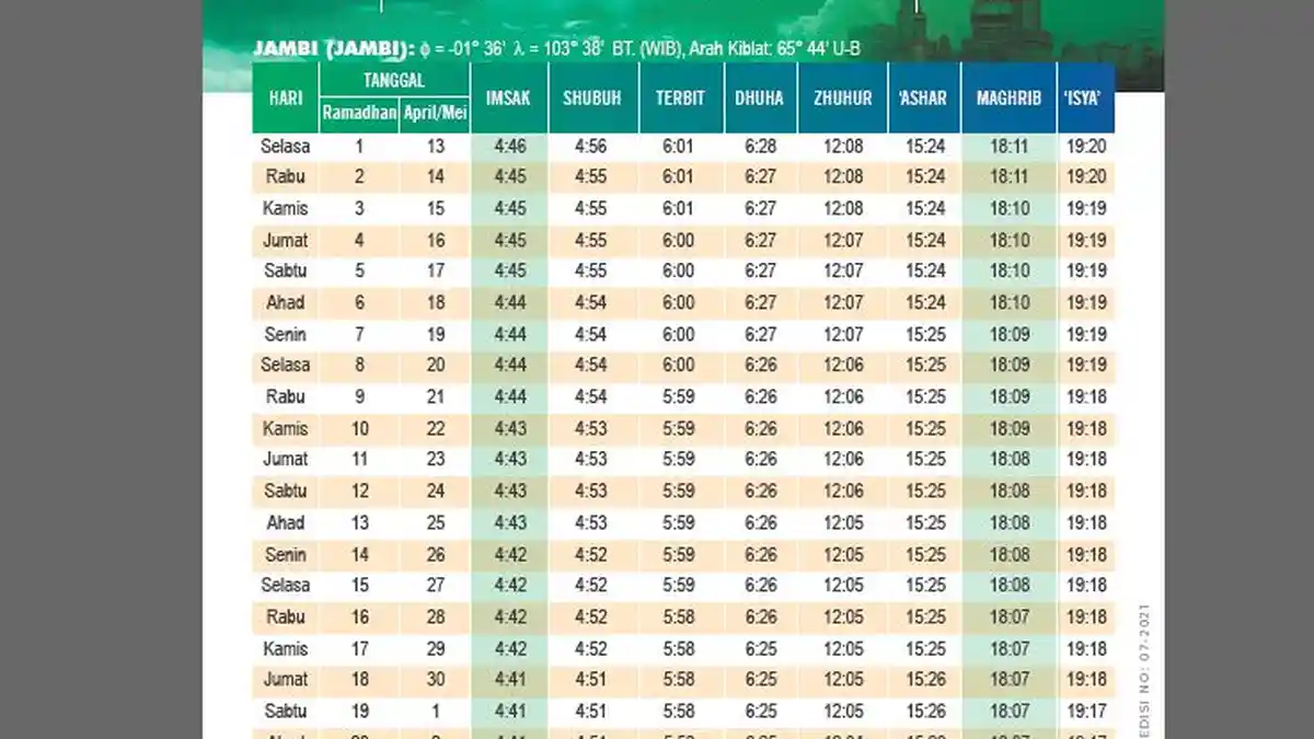 Link Download Jadwal Imsakiyah Ramadhan 2021