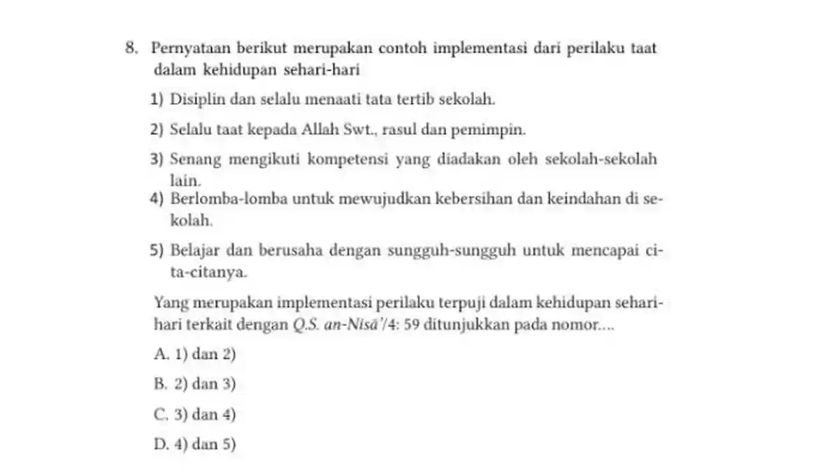 Kunci Jawaban PAI Kelas 7 Halaman 22 23, Implementasi Perilaku Terpuji dalam Kehidupan Sehari-hari