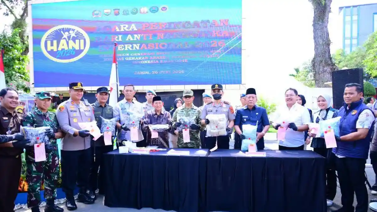 Peringati Hari Anti Narkotika Internasional 2026, Polda Jambi Musnahkan Barang Bukti Narkoba - Tribunjambi.com
