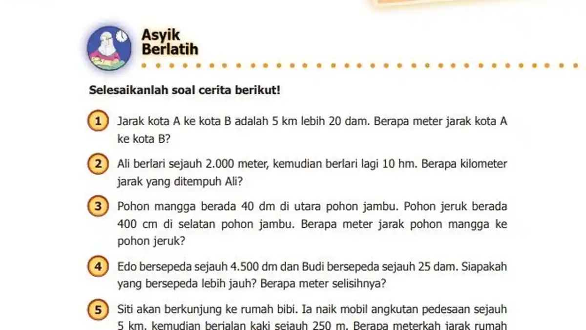 Kunci Jawaban Matematika Kelas 5 Halaman 51, Cara Hitung Jumlah Jarak Tempuh dengan Benar