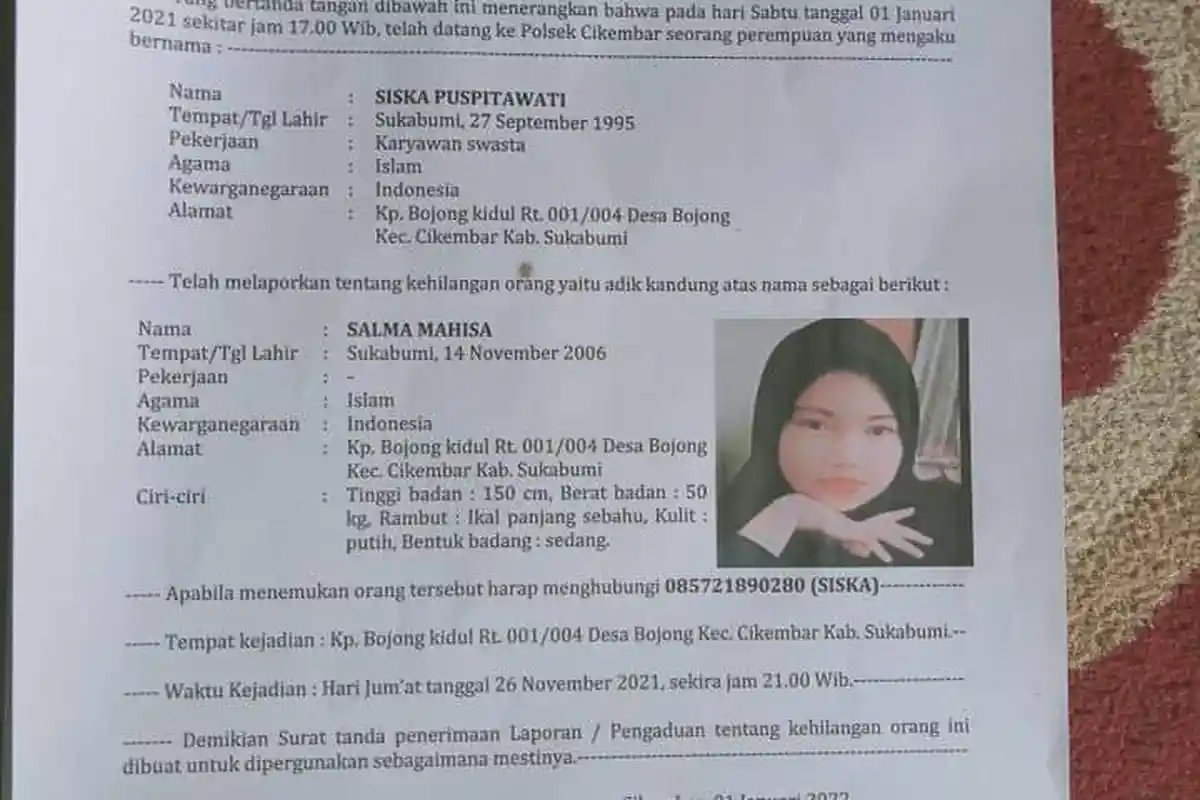 Ciri-ciri Salma Mahisa, Sebelum Menghilang Sempat Berencana Menikah tapi Terlanjur Putus