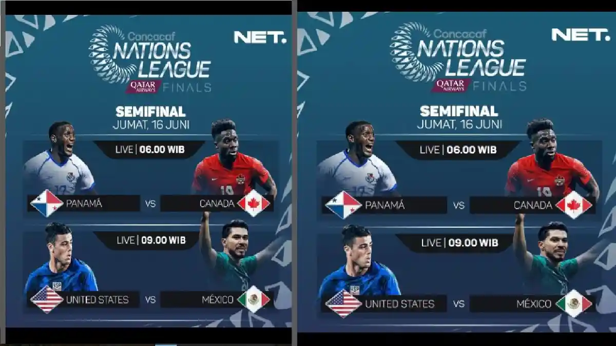 Live Streaming Net TV dan Live Score USA vs Meksiko Semifinal Concacaf Nations League 09.00 Wib