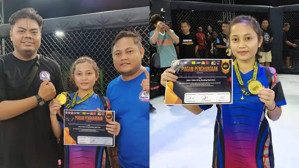 Sosok Rifcha Paisal, Mahasiswi Gorontalo Raih Medali Emas di Kejurprov Panua Pride MMA Kickboxing