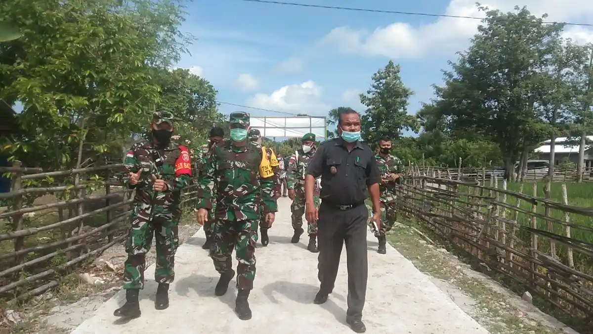 Tim Pengawsan dan Evaluasi Sterad Tinjau lokasi TMMD ke-110 Kodim 1618/TTU