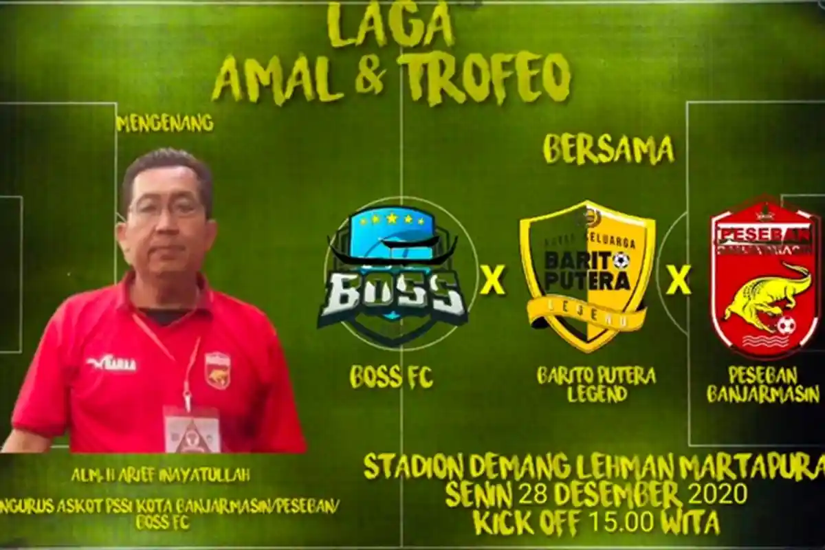Trofeo Sekaligus Charity Match, 3 Tim di Kalsel Akan Bertemu di Stadion Demang Lehman