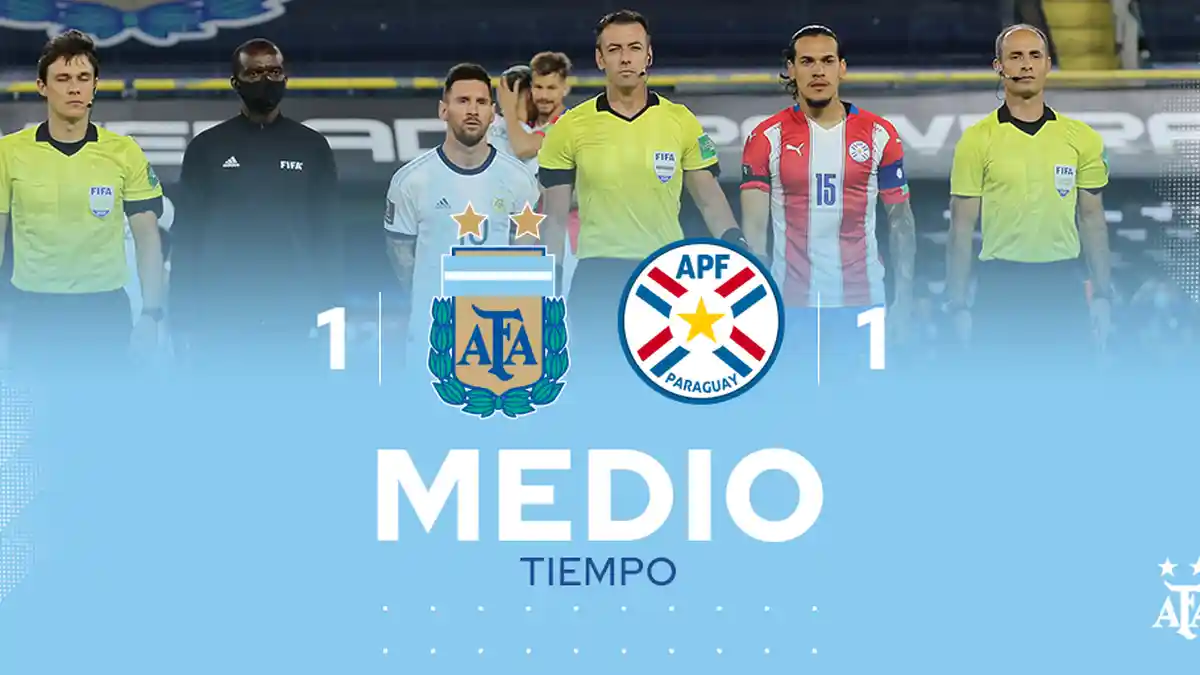 Live Streaming Argentina vs Paraguay Sedang Berlangsung, Babak I Berakhir dengan Skor 1-1
