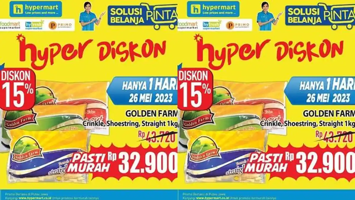 Katalog Promo JSM Hypermart Hari ini Jumat 26 Mei 2023, Kentang 1 Kilogram Diskon 15 Persen