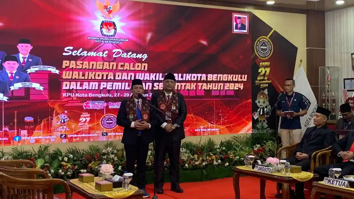 Dedy Wahyudi-Ronny Tobing Daftar Pilwakot Bengkulu 2024, Lanjutkan Program Walikota Lama Helmi Hasan