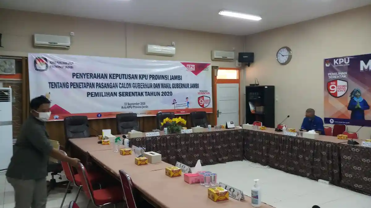 BREAKING NEWS Penetapan Paslon Pilkada Jambi di KPU Molor dari Jadwal