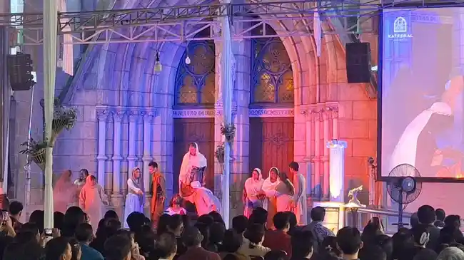 Jumat Agung, Gereja Katedral Jakarta Gelar Pentas Jalan Salib dalam Rangka Tri Hari Suci