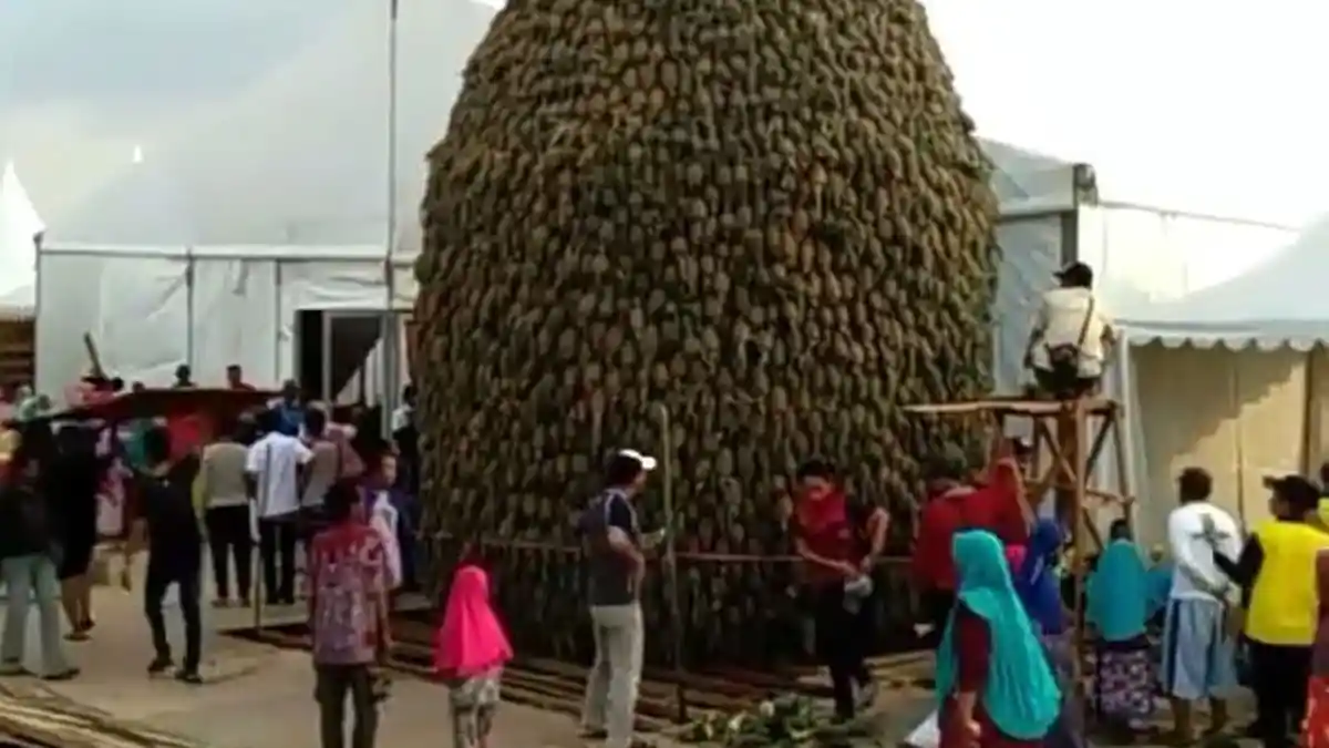 Tumpeng Nanas Raksasa Jadi Perhatian di Hari Pangan Sedunia 2018