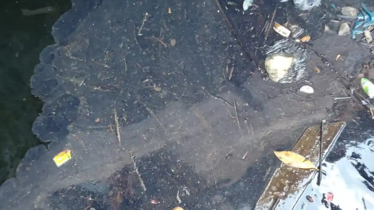 Masyarakat Pulau Labu Batam Resah, Limbah Minyak Hitam Ganggu Aktivitas Warga