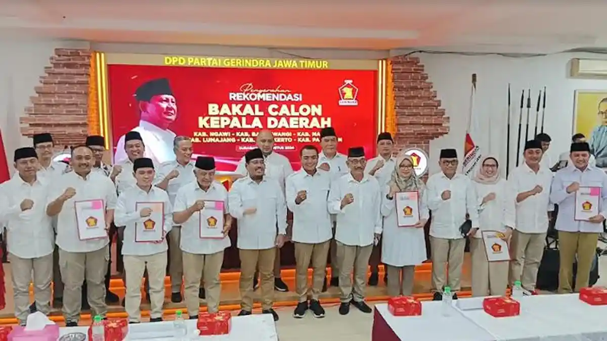 Presentase Kemenangan Gerindra Tertinggi di Pilkada Serentak 2024 di Jatim