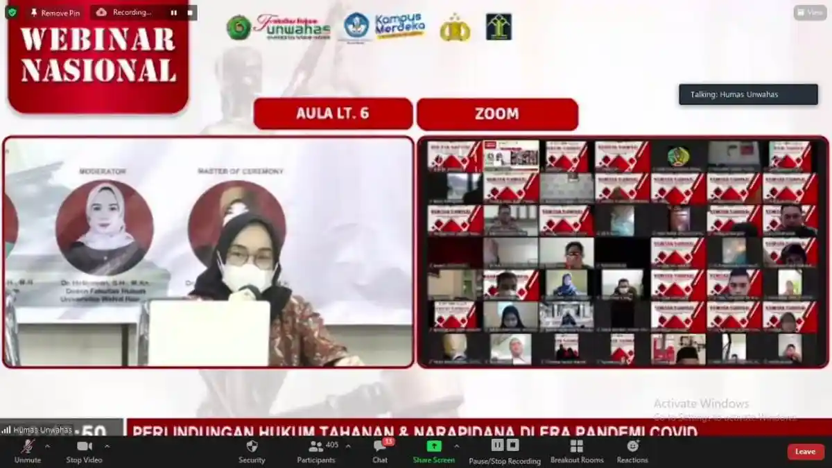 Webinar Unwahas: Masih Banyak yang Belum Paham Ada Restoratif Justice