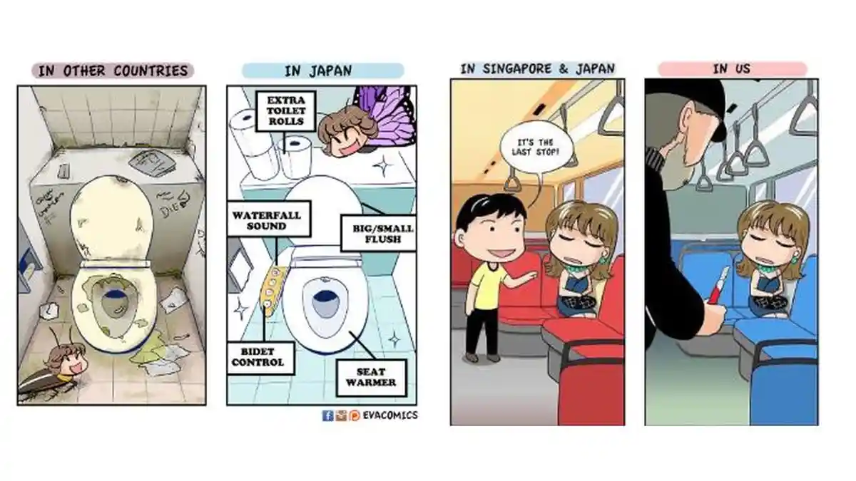 15 Gambar yang Perlihatkan Perbedaan Budaya Jepang dan Negara Lain, dari Kebersihan hingga Keamanan