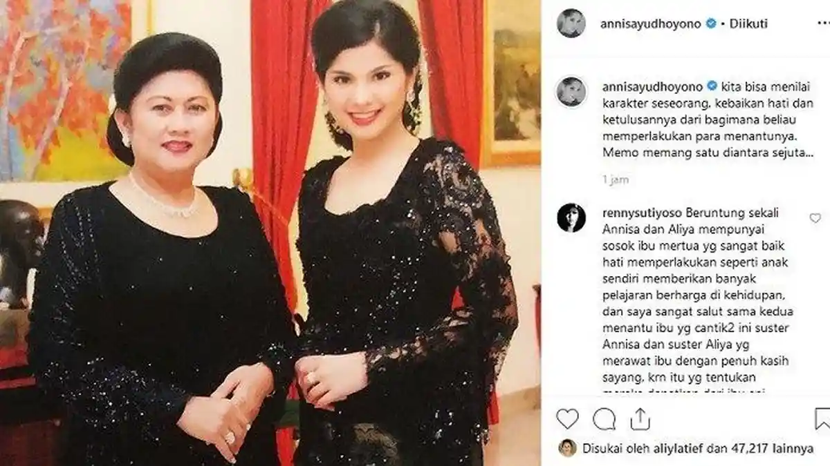 Wajah Cantik Berseri, Annisa Pohan Puji Ani Yudhoyono Mertua yang Baik Hati
