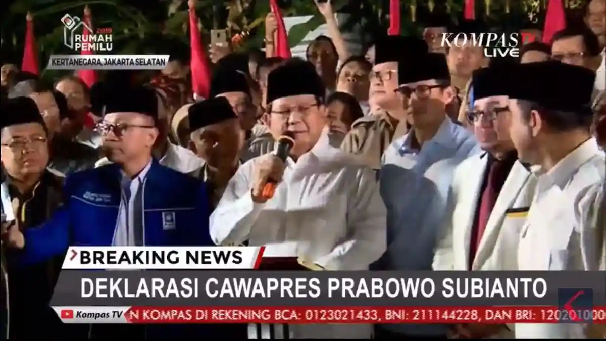 Sandiaga Uno Resmi Ditunjuk Prabowo Subianto sebagai Cawapresnya